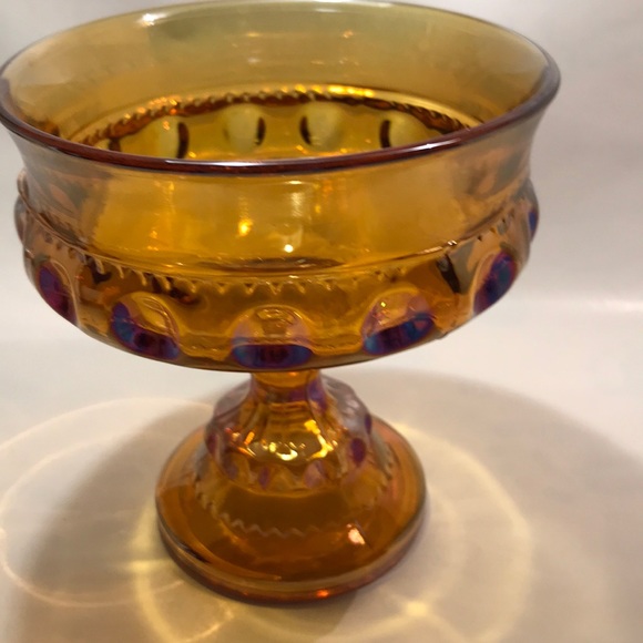 Vintage Indiana depression carnival glass compote - Picture 1 of 6